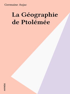 cover image of La Géographie de Ptolémée